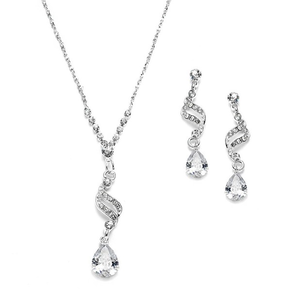 Mariell Graceful Necklace Teardrops Bridesmaids