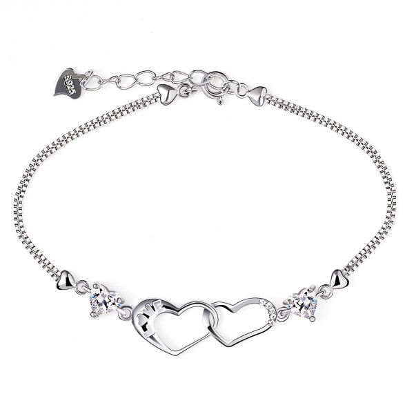 B Catcher Bracelet Sterling Zirconia Valentines