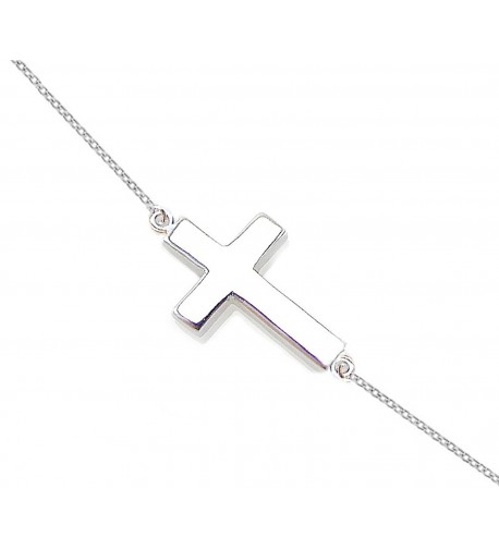 Silver Sideways Pendant Necklace Sterling