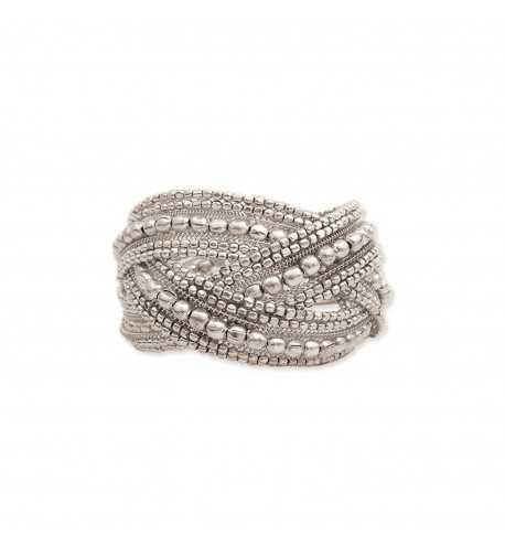 Silver Plate Beaded Braided Bracelet