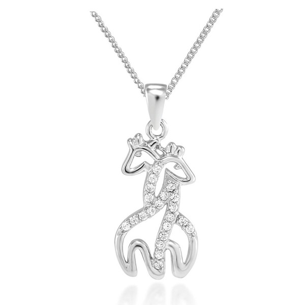 Sterling Simulated Zirconia Hugging Necklace