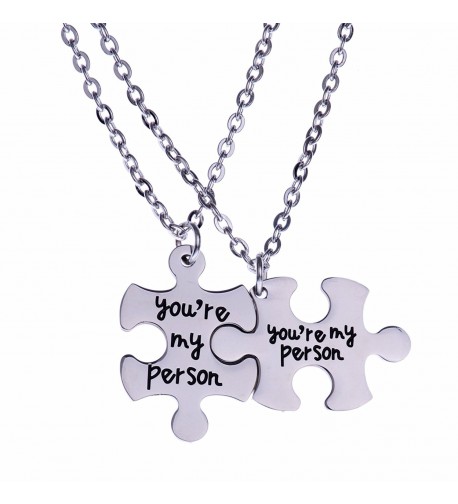 Person Puzzle Pendant Necklace Jewelry