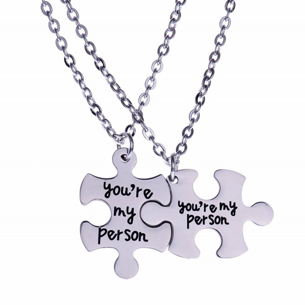 Person Puzzle Pendant Necklace Jewelry