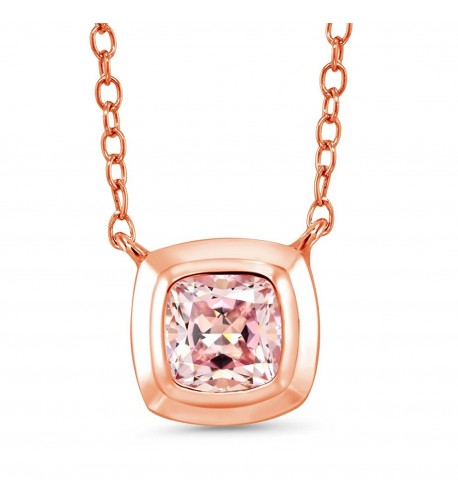 Plated Pendant Morganite Zirconia Swarovski