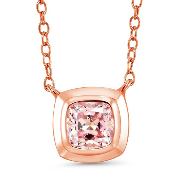 Plated Pendant Morganite Zirconia Swarovski