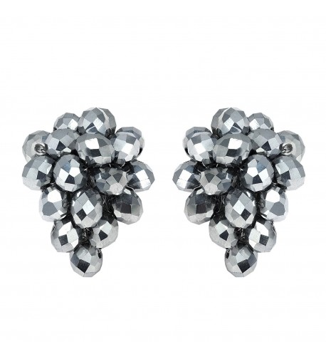 Twilight Silver Tone Fashion Crystal Earrings