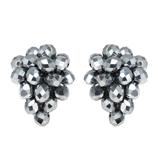Twilight Silver Tone Fashion Crystal Earrings