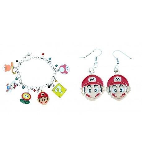 Mario 2 Pack Bracelet Earrings Superheroes