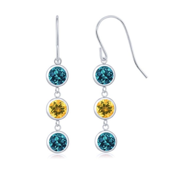 London Citrine Sterling Stone Earrings