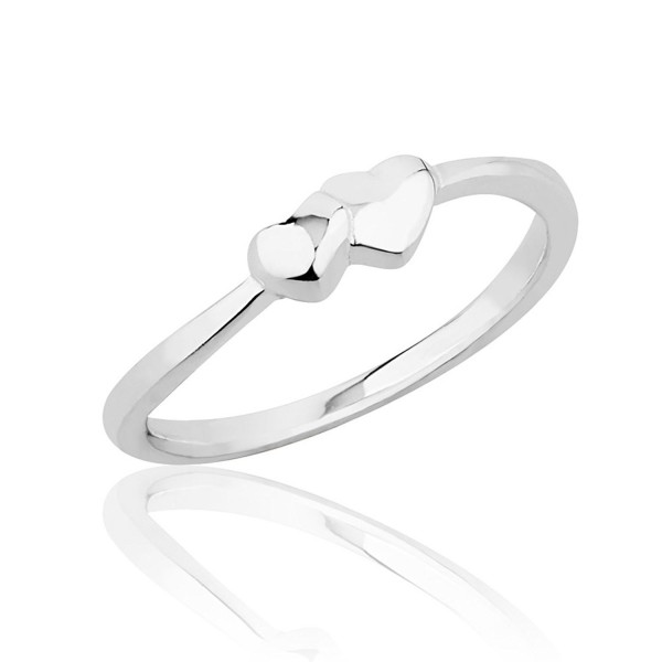 Sterling Silver Intertwined Hearts Knuckle
