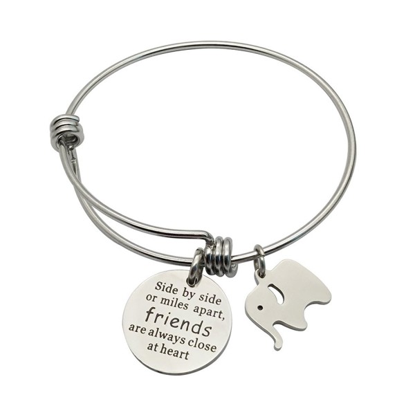 CAROMAY Bracelet Elephant Friendship Stainless