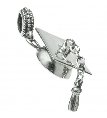 Sterling Silver Graduation European Dangle