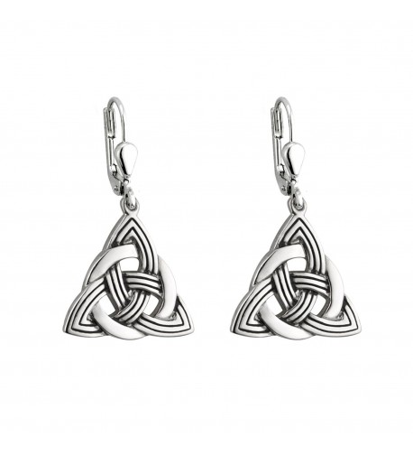 Trinity Earrings Rhodium Plated Irish