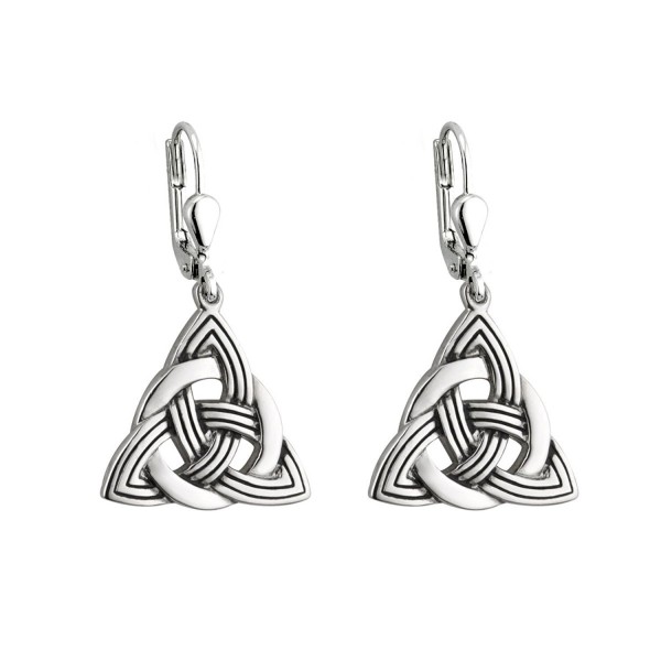 Trinity Earrings Rhodium Plated Irish