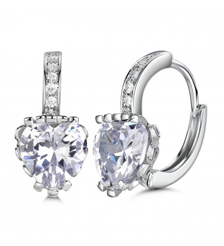 GULICX Zirconia Created Sapphire Earrings