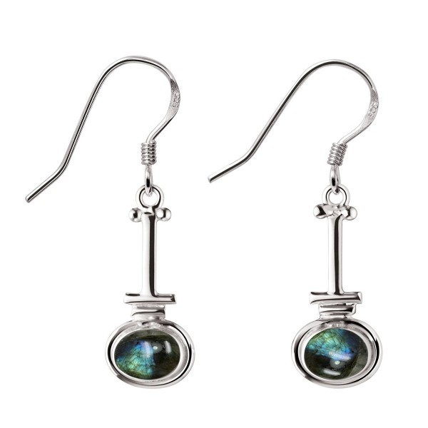 Labradorite Silver Earrings Sterling Jewelry