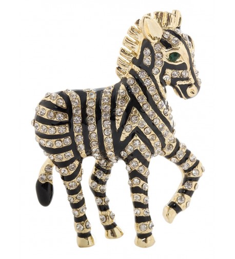 Zebra Brooch 1 75 Crystal Accents