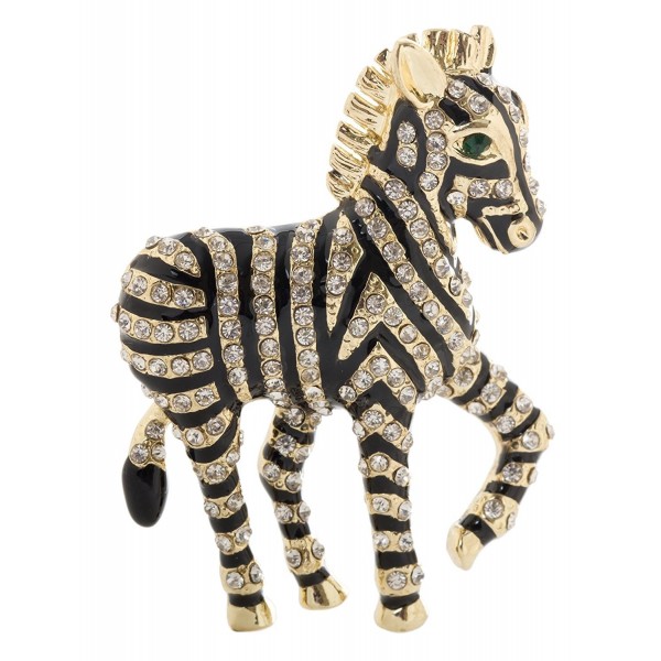 Zebra Brooch 1 75 Crystal Accents