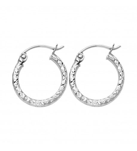 White 1 5mm Thickness Hinged Earrings