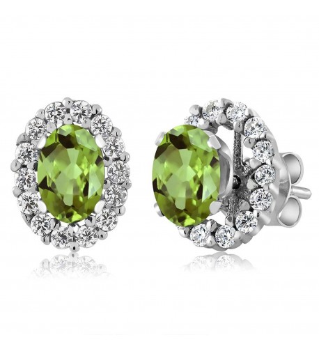 Sterling Peridot Earrings Gemstone Birthstone