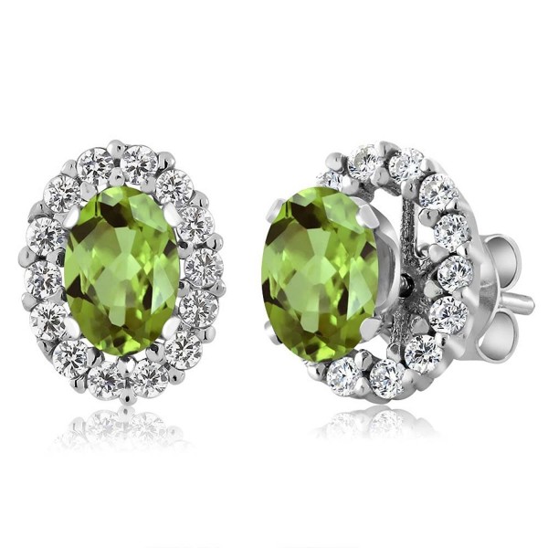 Sterling Peridot Earrings Gemstone Birthstone