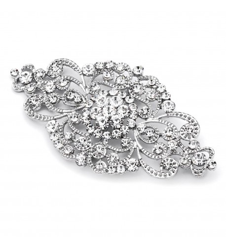 Mariell Vintage Bridal Crystal Brooch