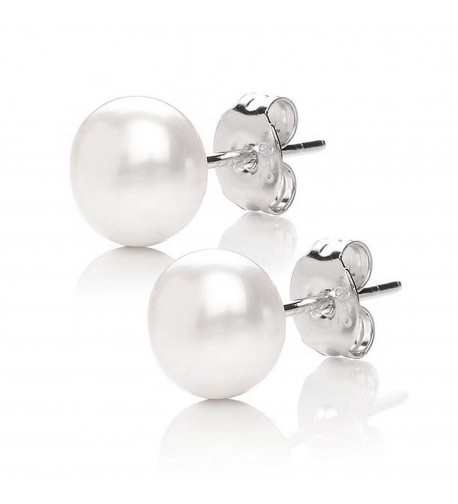 Mabella Sterling Freshwater Cultured Earrings