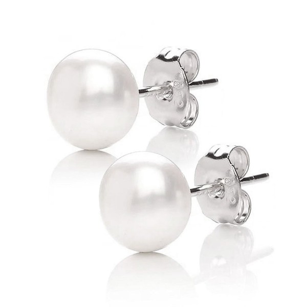 Mabella Sterling Freshwater Cultured Earrings