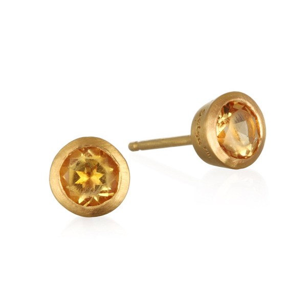 Satya Jewelry Citrine Plate Earrings