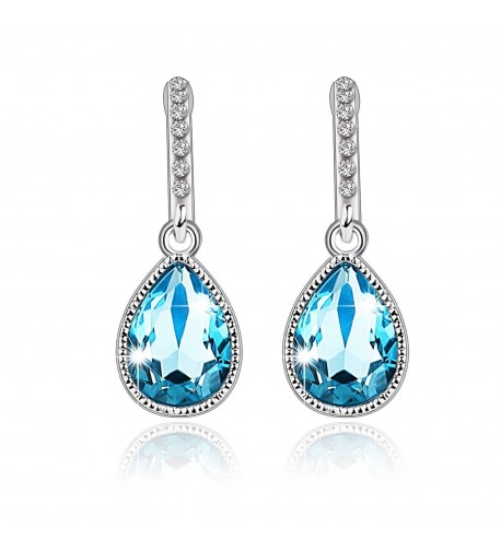 Pealrich Teardrop Earrings Swarovski Valentines