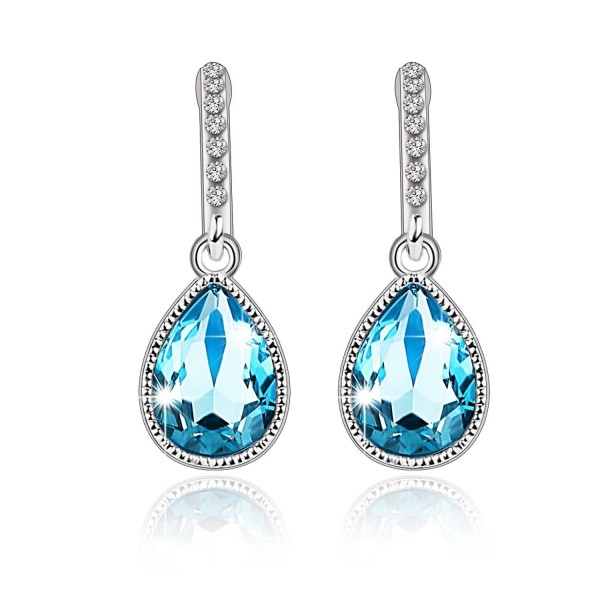 Pealrich Teardrop Earrings Swarovski Valentines