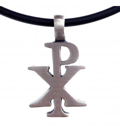 Christogram symbol silver pendant Necklace