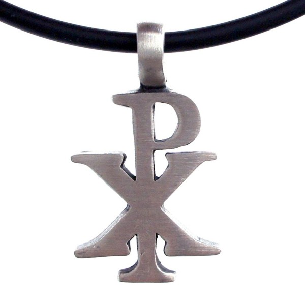 Christogram symbol silver pendant Necklace