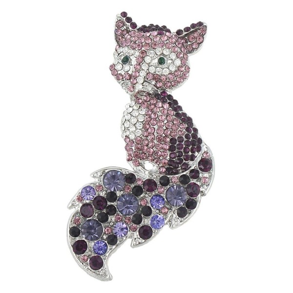 EVER FAITH Austrian Adorable Silver Tone EVER FAITH Austrian Adorable Silver Tone