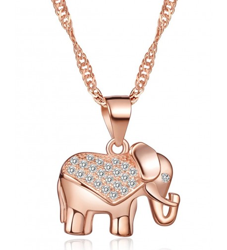 Infinite Elephant Necklace Sterling Zirconia