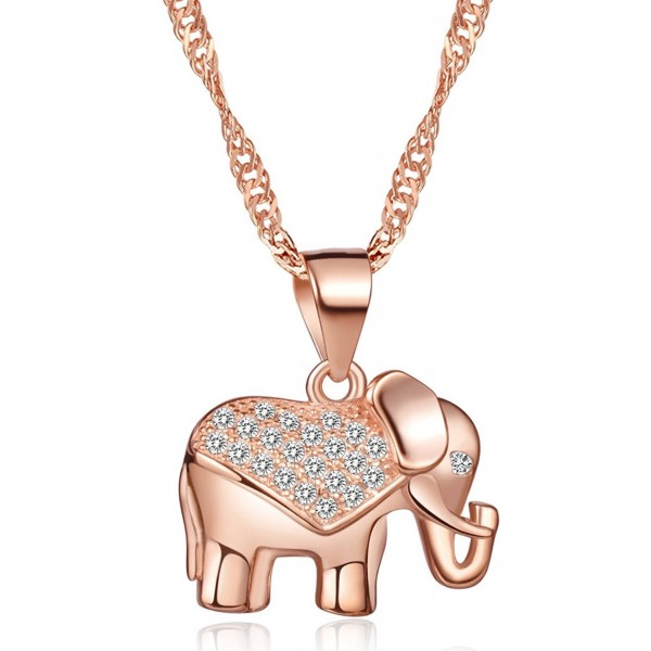 Infinite Elephant Necklace Sterling Zirconia