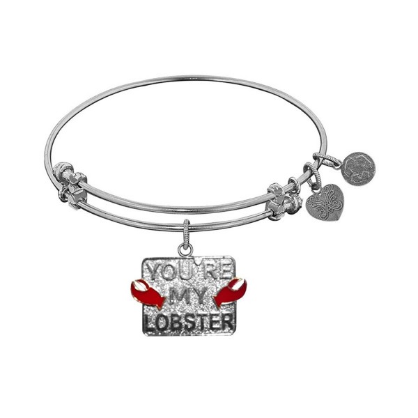 Angelica Rhodium Friends Lobster Bracelet