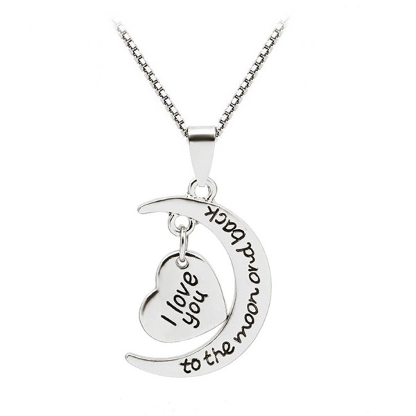 Heart Shaped Pendant Necklace Silver