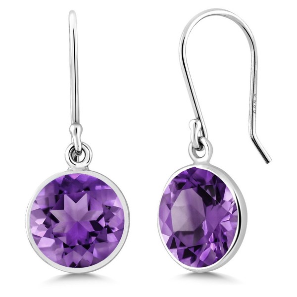 Amethyst Gemstone Birthstone Sterling Earrings