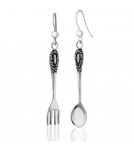 Sterling Silver Decorative Utensil Earrings