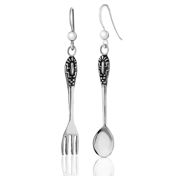 Sterling Silver Decorative Utensil Earrings