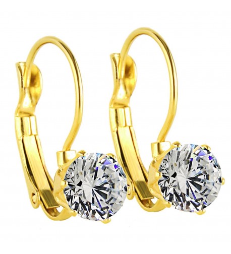 Charisma Stainless Zirconia Leverback Earrings