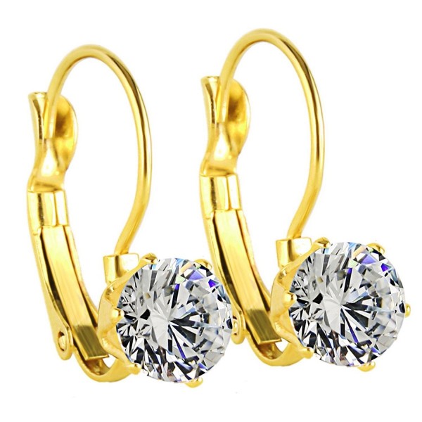 Charisma Stainless Zirconia Leverback Earrings