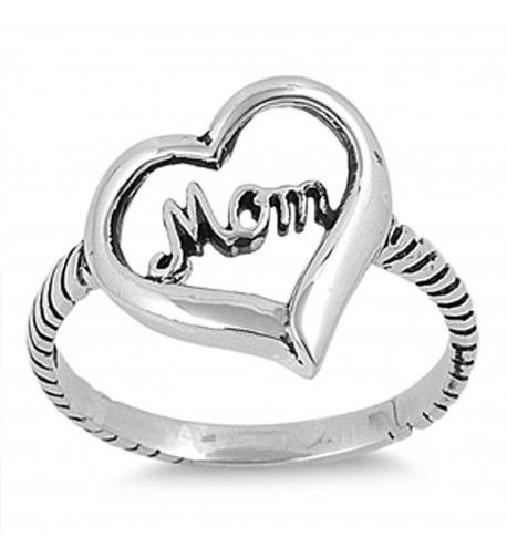 Sterling Silver Womens Heart Unique