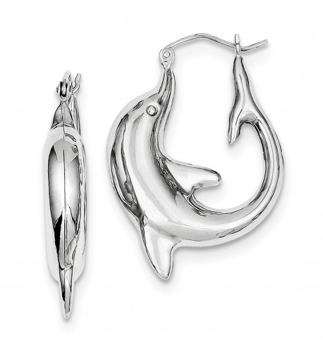 Sterling Silver Dolphin Earrings Approximate