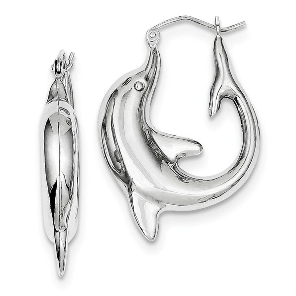 Sterling Silver Dolphin Earrings Approximate