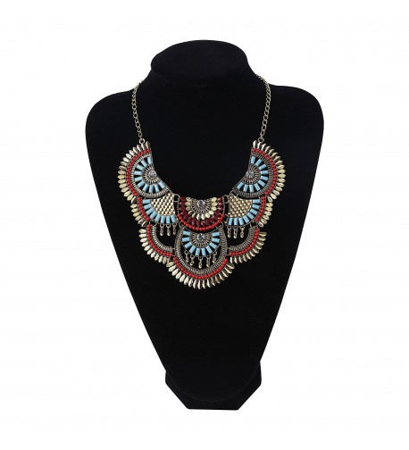 Paxuan Colorful Turquoise Necklace Statement