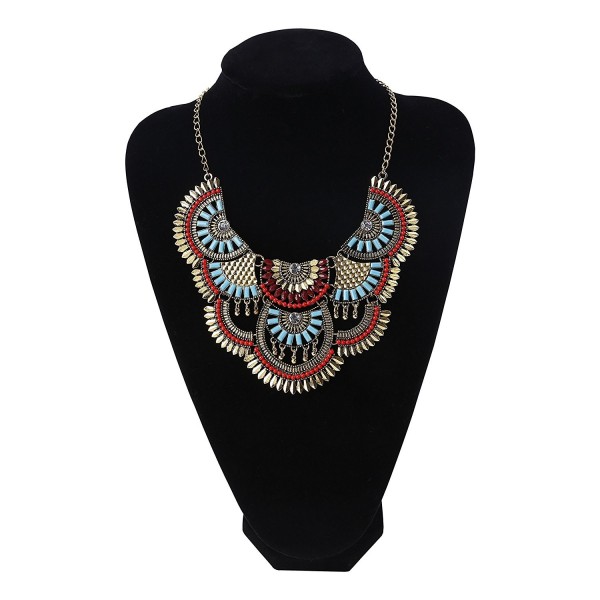Paxuan Colorful Turquoise Necklace Statement Paxuan Colorful Turquoise Necklace Statement