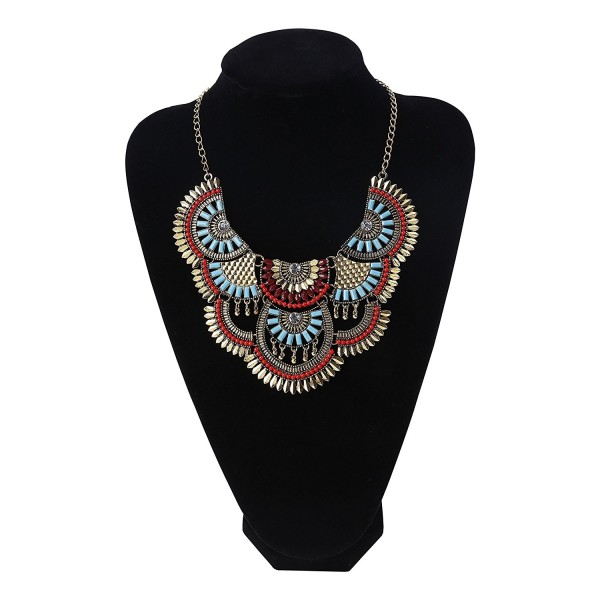 Paxuan Colorful Turquoise Necklace Statement