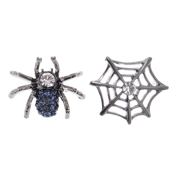 Alilang Gunmetal Rhinestone Earrings Halloween